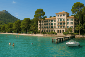 imagen representativa del hotel formentor y su playa
